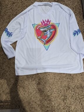 San Jose Shark White Long-Sleeve Jersey